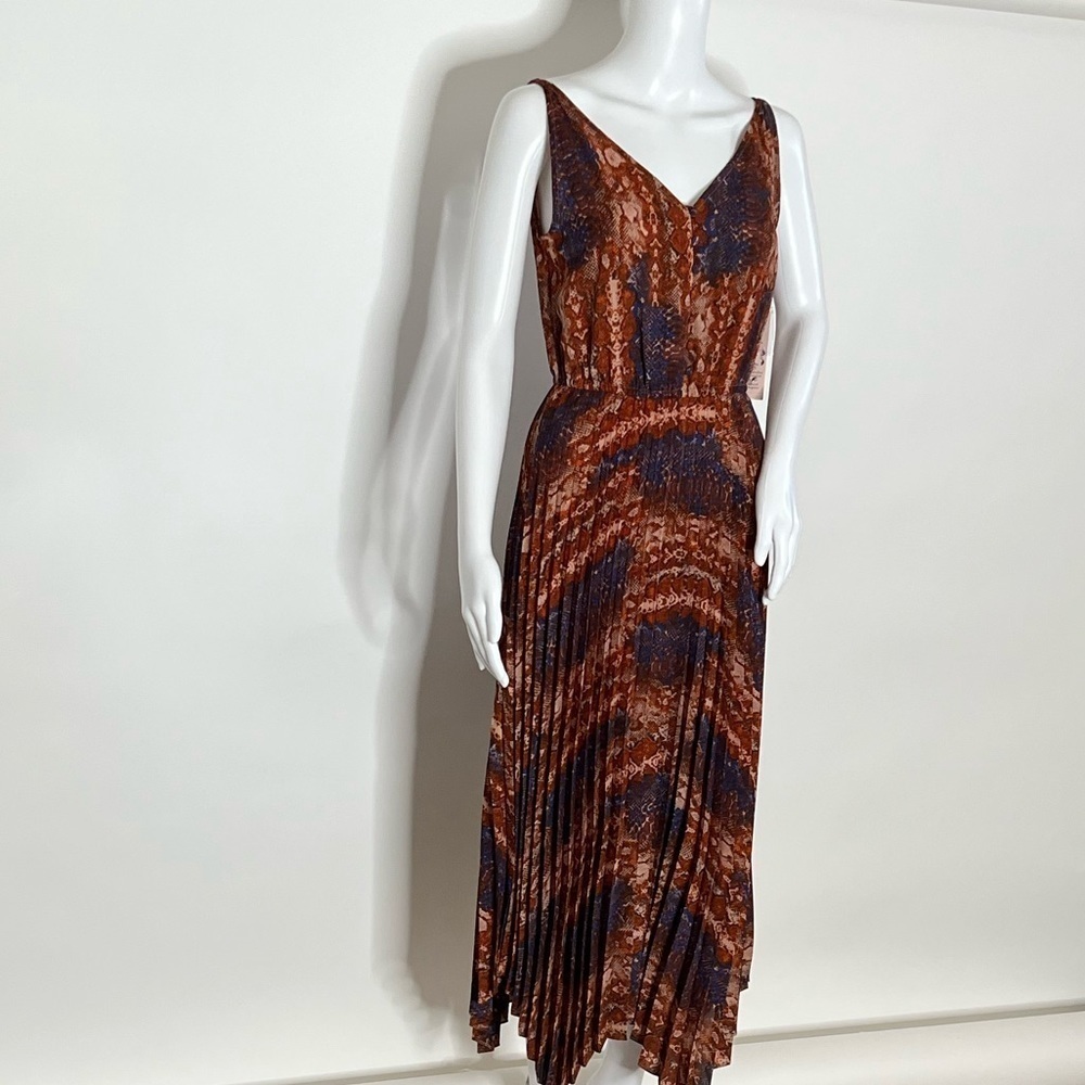 Nanette Lepore Snake Print Pleated Dress - Picture 3 of 8